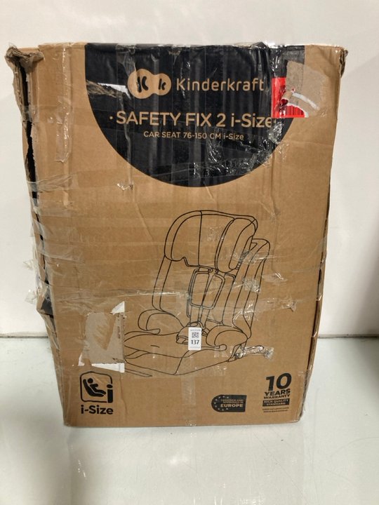 Lot 137  
            Marchington SR12 - Parcel Delivery Only 

                
KINDERKRAFT SAFETY FIX 2 I-SIZE CAR SEAT 76-150CM IN BLACK/GREY: LOCATION - J6