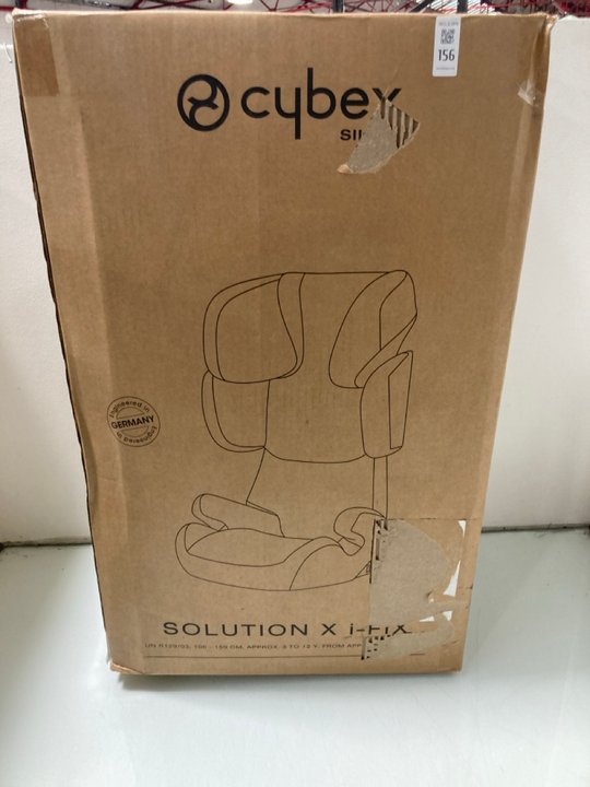 Lot 156  
            Marchington SR12 - Parcel Delivery Only 

                
CYBEX SOLUTION X I-FIX CAR SEAT IN BLACK: LOCATION - J7
