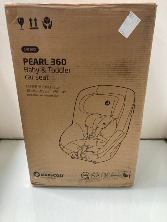 Lot 158  
            Marchington SR12 - Parcel Delivery Only 

                
MAXI COSI PEARL 360 BABY & TODDLER CAR SEAT IN FOREST GREEN: LOCATION - J7