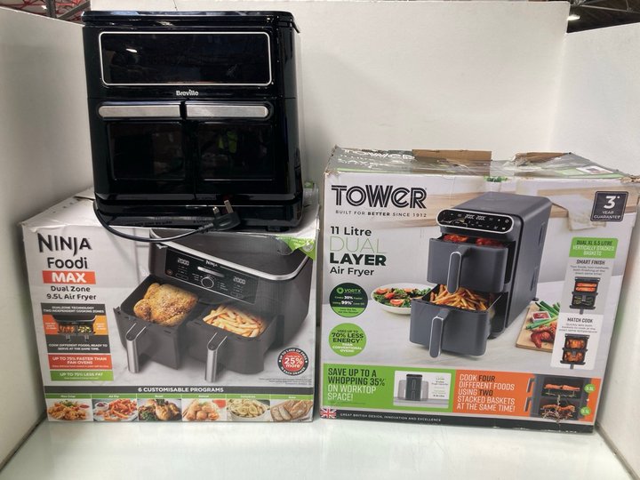 Lot 173  
            Marchington SR12 - Parcel Delivery Only 

                
QTY OF ASSORTED KITCHEN APPLIANCE TO INCLUDE TOWER DUAL 11L AIR FRYER: LOCATION - J9