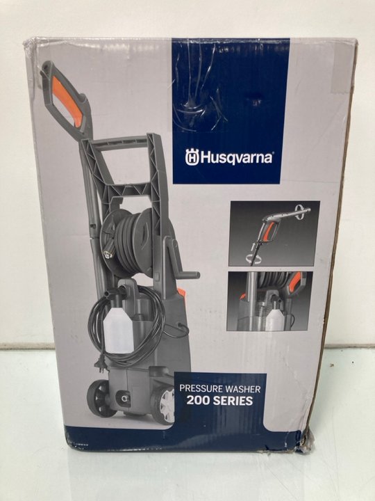 Lot 178  
            Marchington SR12 - Parcel Delivery Only 

                
HUSQVARNA PRESSURE WASHER 200 SERIES ORIGINAL RRP £74.95: LOCATION - J9