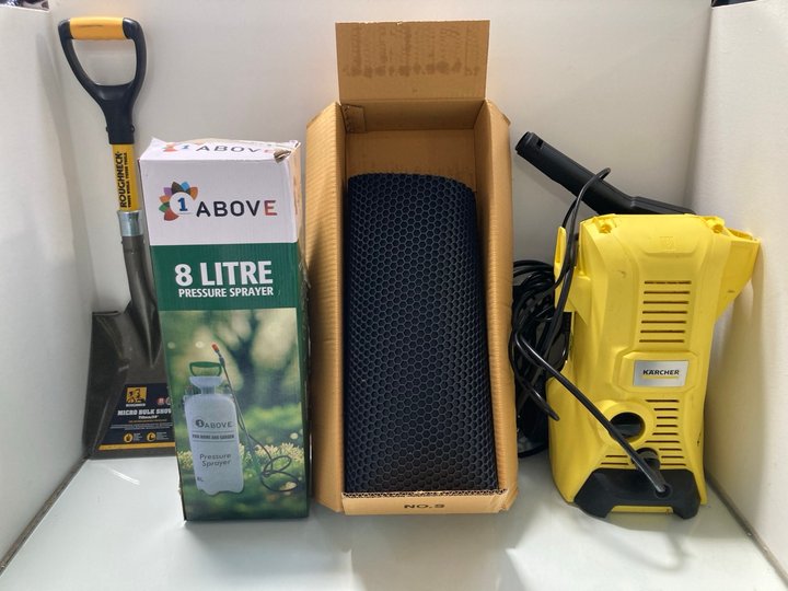 Lot 183  
            Marchington SR12 - Parcel Delivery Only 

                
QTY OF ASSORTED ITEMS TO INCLUDE KARCHER K3 POWER CONTROL HIGH PRESSURE WASHER: L...