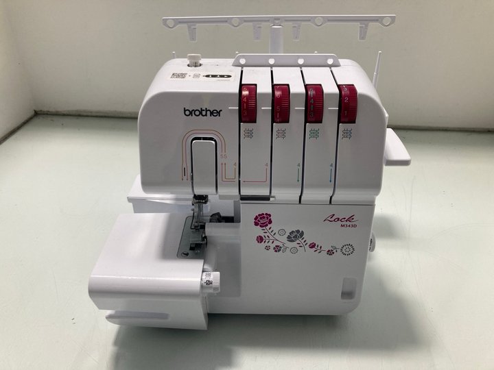 Lot 187  
            Marchington SR12 - Parcel Delivery Only 

                
BROTHER LOCK M343D SEWING MACHINE: LOCATION - J10