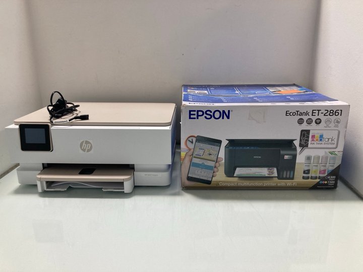 Lot 198  
            Marchington SR12 - Parcel Delivery Only 

                
HP ENVY 6530E PRINTER IN WHITE TO INCLUDE EPSON ECOTANK ET-286I PRINTER: LOCATION...