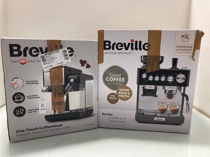 Lot 204  
            Marchington SR12 - Parcel Delivery Only 

                
BREVILLE ESPRESSO,CAPPUCCINO & LATTE MAKER ORIGINAL RRP£ 97.99 TO INCLUDE BREVILL...