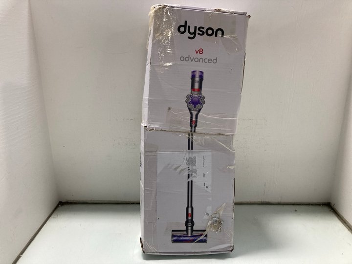 Lot 206  
            Marchington SR12 - Parcel Delivery Only 

                
DYSON V8 ADVANCE STICK VACUUM CLEANER ORIGINAL RRP £329.99: LOCATION - J12