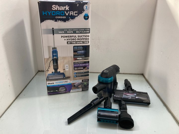 Lot 214  
            Marchington SR12 - Parcel Delivery Only 

                
SHARK HYDROVAC TO INCLUDE HOOVER CORDLESS STICK VACUUM: LOCATION - J13