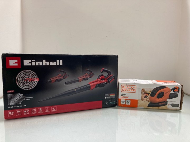 Lot 230  
            Marchington SR12 - Parcel Delivery Only 

                
BLACK+ DECKER 55W WIRED SANDER TO INCLUDE EINHELL LEAF BLOWER WIRELESS: LOCATION ...