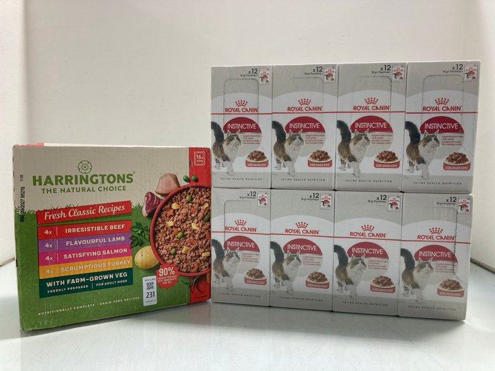 Lot 231  
            Marchington SR12 - Parcel Delivery Only 

                
8X 12 PACKS OF ROYAL CANIN INSTINCTIVE CAT FOOD TO INCLUDE HARRINGTONS MEGA PACK:...