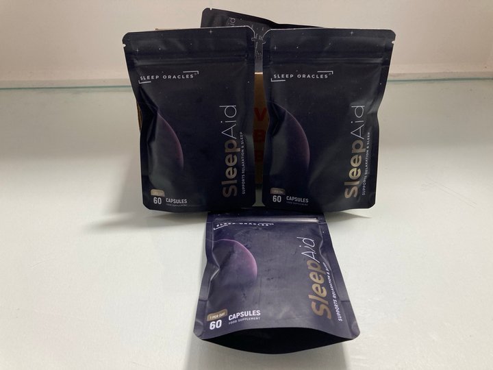 Lot 282  
            Marchington SR12 - Parcel Delivery Only 

                
QTY OF SLEEP ORACLES SLEEP AID FOOD SUPPLEMENT CAPSULES: LOCATION - J15