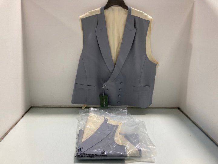 Lot 330  
            Marchington SR12 - Parcel Delivery Only 

                
2 X OLIVER BROWN LONDON DOUBLE BREASTED LINEN WAISTCOAT IN GREY - UK SIZES: 38R &...