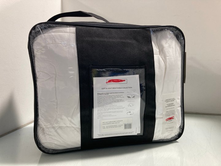 Lot 336  
            Marchington SR12 - Parcel Delivery Only 

                
THE WHITE COMPANY SOFT, LIGHT & BREATHABLE COMFORTER IN KING SIZE 106" X 92" - UL...