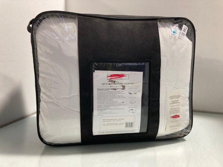 Lot 337  
            Marchington SR12 - Parcel Delivery Only 

                
THE WHITE COMPANY SOFT, LIGHT & BREATHABLE COMFORTER IN KING SIZE 106" X 92" - UL...