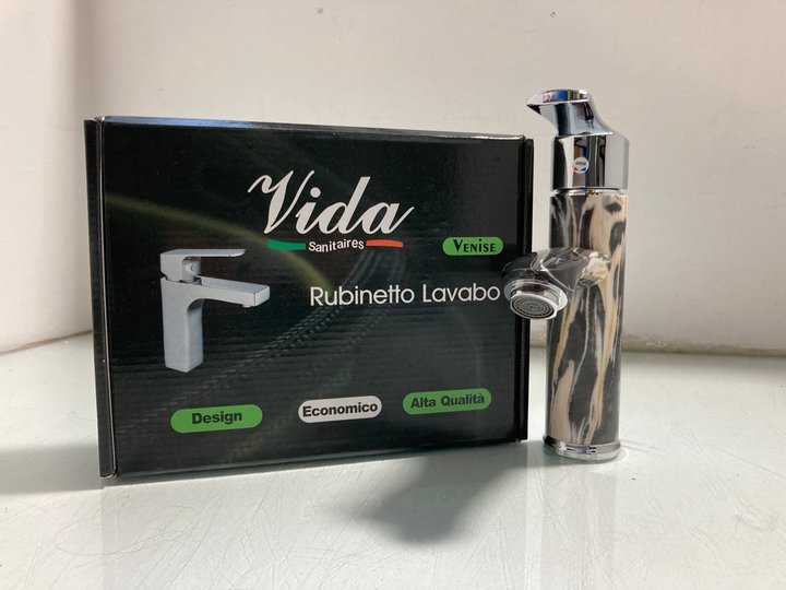 Lot 342  
            Marchington SR12 - Parcel Delivery Only 

                
VIDA RUBINETTO LAVABO MIXER TAP IN MARBLE/CROMO: LOCATION - J21