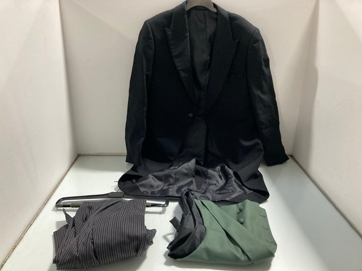 Lot 349  
            Marchington SR12 - Parcel Delivery Only 

                
3 PIECE SUIT BLACK TAILCOAT JACKET: LOCATION - J22