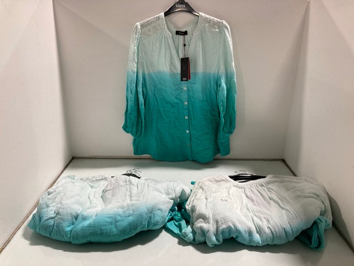 Lot 360  
            Marchington SR12 - Parcel Delivery Only 

                
QTY OF WOMENS KLASS OMBRE PRINT BLOUSE IN VARIOUS SIZES TO INCLUDE SIZE: 18: LOCA...