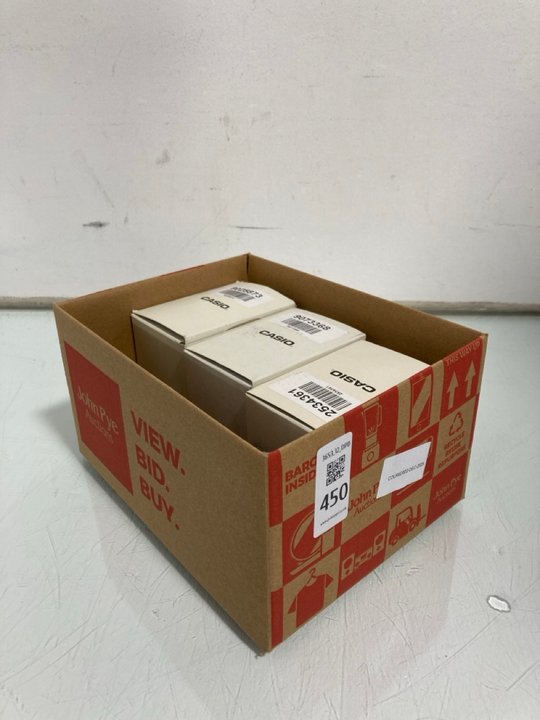 Lot 450  
            Marchington SR12 - Parcel Delivery Only 

                
3 X ASSORTED CASIO WATCHES TO INCLUDE CASIO ANALOGUE/DIGITAL WATCH IN BLACK: LOCA...