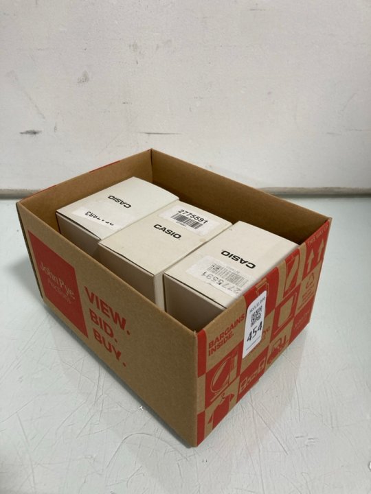 Lot 454  
            Marchington SR12 - Parcel Delivery Only 

                
3 X ASSORTED CASIO WATCHES TO INCLUDE CASIO ALARM CHRONOGRAPH WATCH IN STAINLESS ...