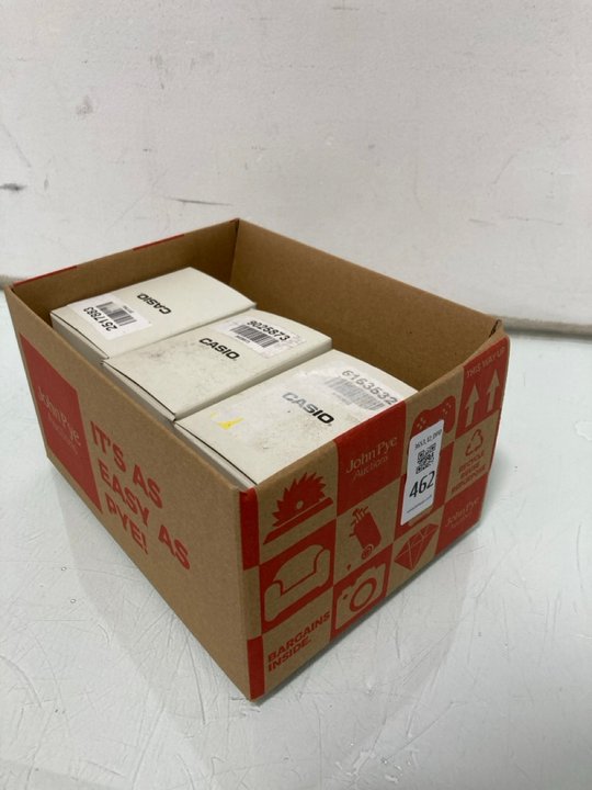 Lot 462  
            Marchington SR12 - Parcel Delivery Only 

                
3 X ASSORTED CASIO WATCHES TO INCLUDE CASIO ALARM CHRONOGRAPH WATCH IN BLACK: LOC...