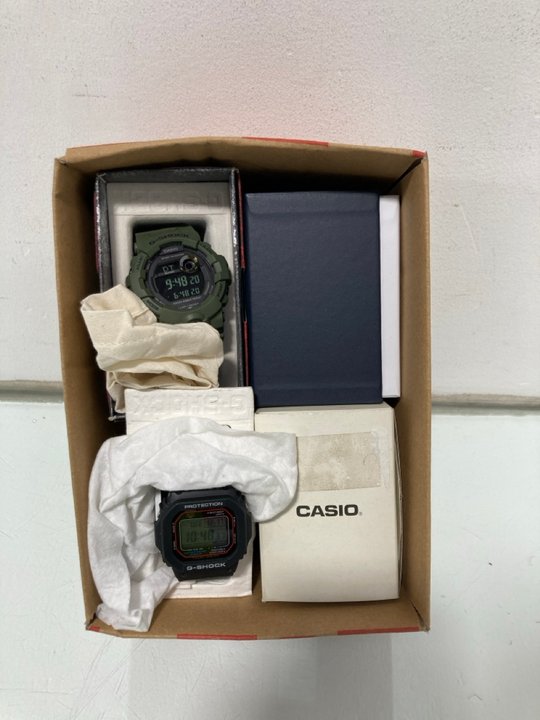 Lot 463  
            Marchington SR12 - Parcel Delivery Only 

                
4 X ASSORTED WATCHES TO INCLUDE CASIO G-SHOCK WATCH IN KHAKI: LOCATION - I12