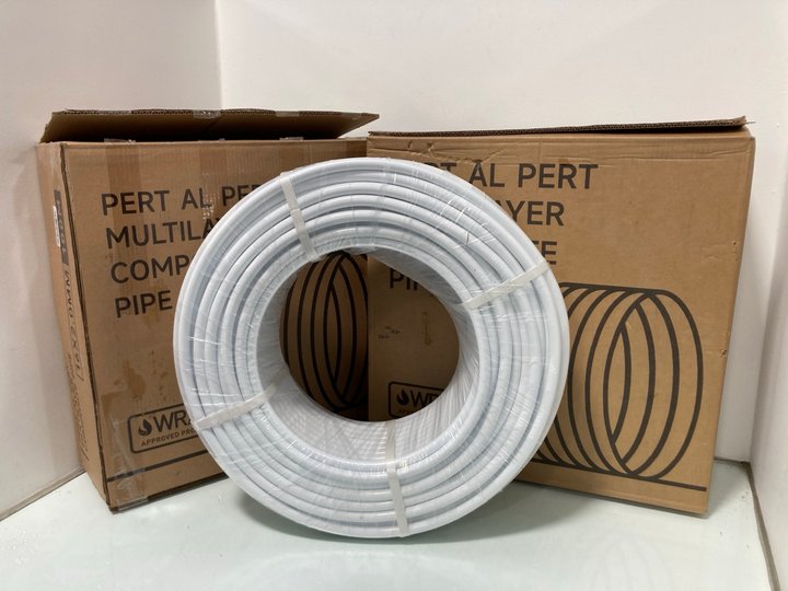 Lot 470  
            Marchington SR12 - Parcel Delivery Only 

                
PERT AL PERT MULTILAYER COMPOSITE PIPE 80M TO INCLUDE PERT AL PERT MULTILAYER COM...