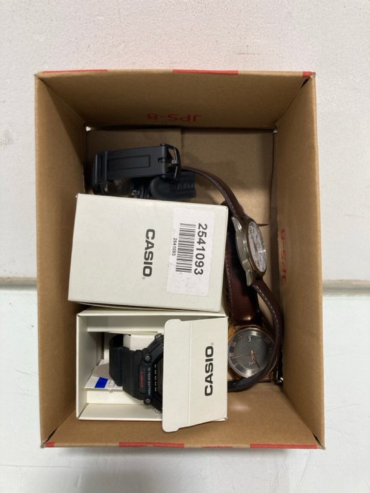 Lot 481  
            Marchington SR12 - Parcel Delivery Only 

                
QTY OF ASSORTED WATCHES TO INCLUDE CASIO WATER RESISTANT WATCH IN BROWN LEATHER: ...