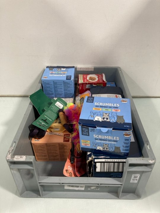 Lot 514  
            Marchington SR12 - Parcel Delivery Only 

                
QTY OF ASSORTED PET ITEMS TO INCLUDE SCRUMBLES GUT FRIENDLY CAT FOOD MIXED SELECT...