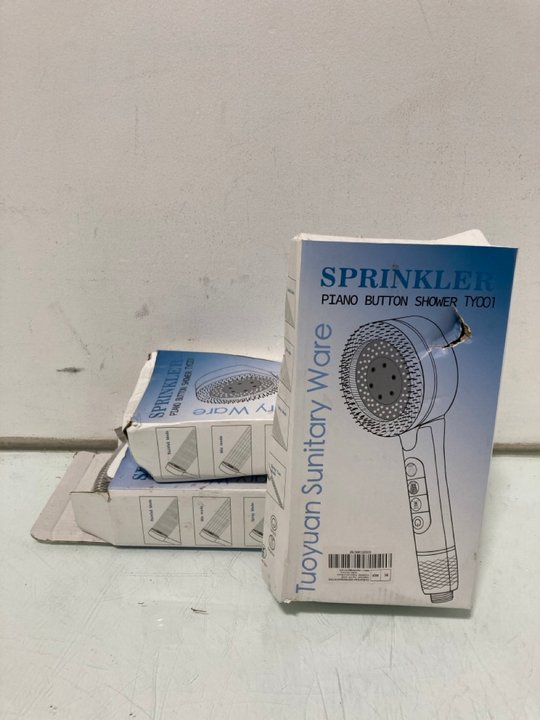 Lot 532  
            Marchington SR12 - Parcel Delivery Only 

                
3 X SPRINKLE PIANO BUTTON SHOWER HEADS: LOCATION - I9