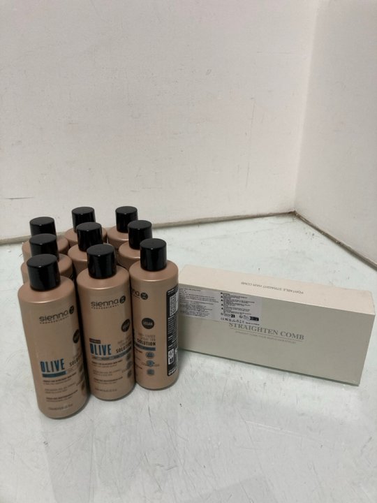 Lot 535  
            Marchington SR12 - Parcel Delivery Only 

                
QTY OF ASSORTED BEAUTY ITEMS TO INCLUDE SIENNA OLIVE TINTED SPRAY TAN SOLUTION 25...