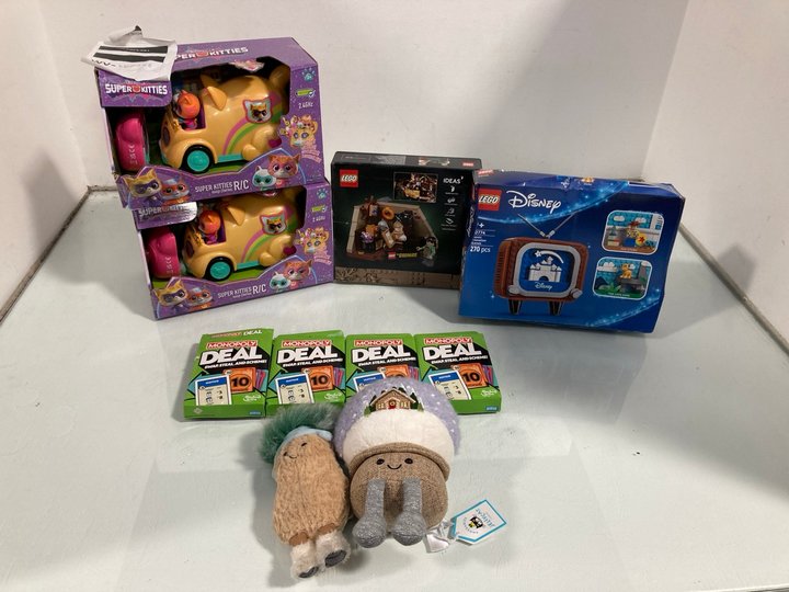 Lot 541  
            Marchington SR12 - Parcel Delivery Only 

                
QTY OF ASSORTED KIDS TOYS TO INCLUDE LEGO THE GOONIES THE WALSHES ATTIC MODEL:407...