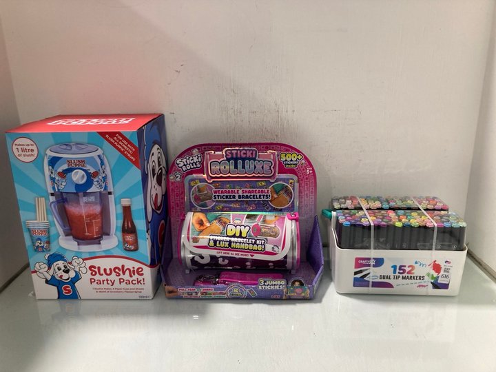 Lot 616  
            Marchington SR12 - Parcel Delivery Only 

                
QTY OF ASSORTED KIDS TOYS TO INCLUDE 152 DUAL TIP MARKER PENS: LOCATION - I5