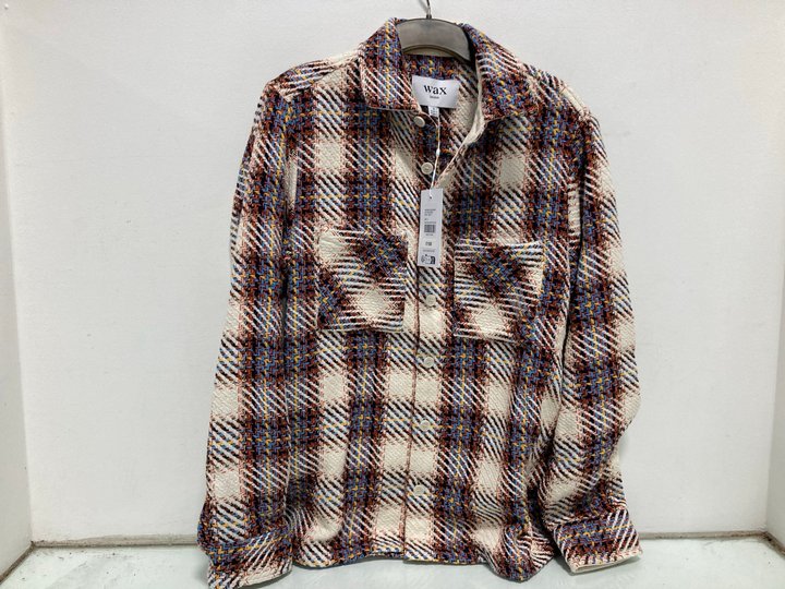Lot 629  
            Marchington SR12 - Parcel Delivery Only 

                
WAX LONDON WHITING OVERSHIRT HUTTON IN CHECK MULTI-COLOR - SIZE: SMALL - ORIGINAL...