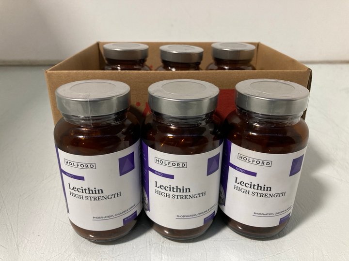 Lot 694  
            Marchington SR12 - Parcel Delivery Only 

                
6 X HOLFORD LECITHIN HIGH STRENGTH NUTRIENTS 60 CAPSULES - BB: 12/27: LOCATION - I1