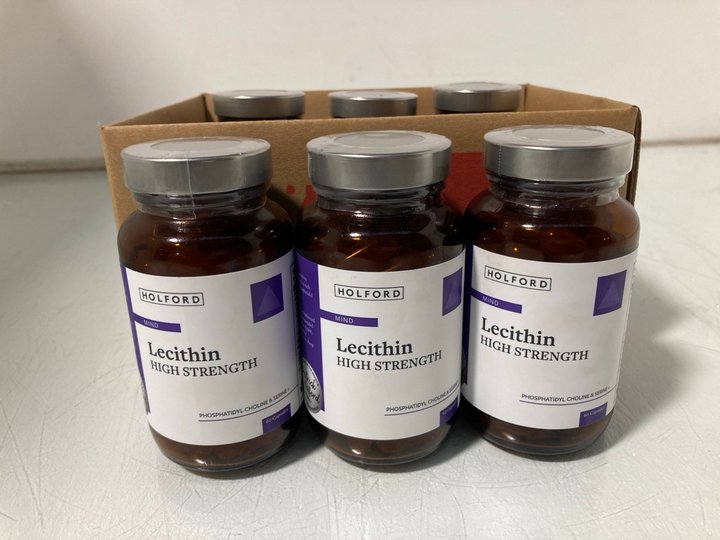 Lot 695  
            Marchington SR12 - Parcel Delivery Only 

                
6 X HOLFORD LECITHIN HIGH STRENGTH NUTRIENTS 60 CAPSULES - BB: 12/27: LOCATION - I1