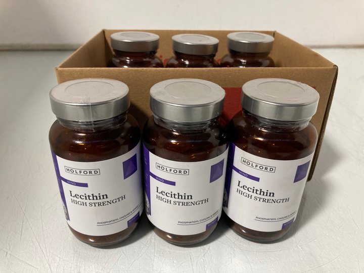 Lot 696  
            Marchington SR12 - Parcel Delivery Only 

                
6 X HOLFORD LECITHIN HIGH STRENGTH NUTRIENTS 60 CAPSULES - BB: 12/27: LOCATION - I1