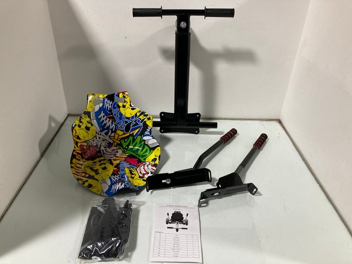 Lot 704  
            Marchington SR12 - Parcel Delivery Only 

                
GO-KART FOR HOVERBOARD IN SKULL DESIGN: LOCATION - I1