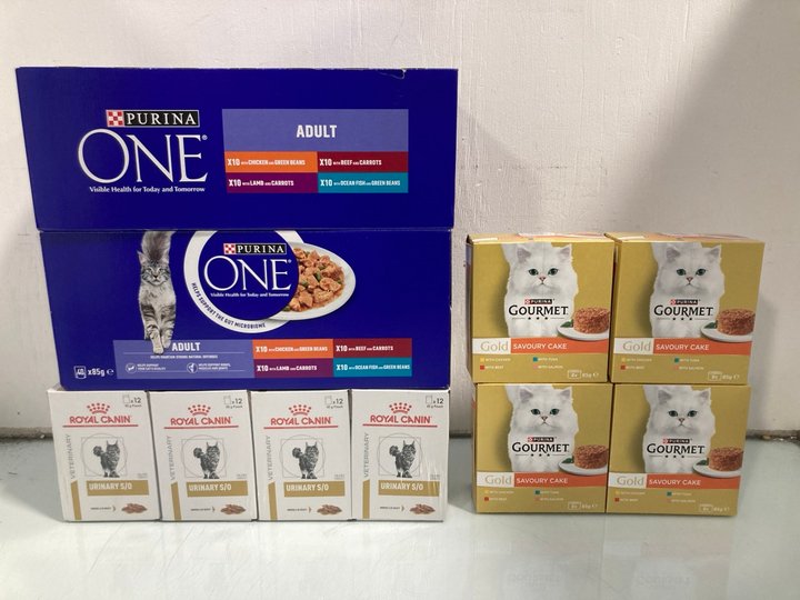 Lot 710  
            Marchington SR12 - Parcel Delivery Only 

                
QTY OF ASSORTED PET FOOD ITEMS TO INCLUDE PURINA ONE ADULT CAT FOOD VARIETY PACK ...