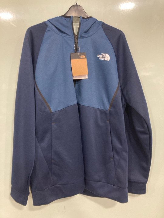 Lot 720  
            Marchington SR12 - Parcel Delivery Only 

                
THE NORTH FACE KAVEH FZ HOODIE IN BLUE - UK SIZE: XXL: LOCATION - H1