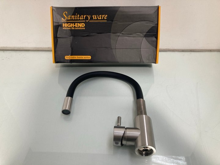 Lot 75  
            Marchington SR12 - Parcel Delivery Only 

                
KITCHEN MIXER TAP WITH FLEXIBLE SILICONE HOSE BLACK AND STAINLESS STEEL: LOCATION...