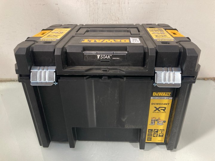 Lot 779  
            Marchington SR12 - Parcel Delivery Only 

                
DEWALT BRUSHLESS BODY BASES ONLY MODEL - DCW604NT - ORIGINAL RRP: £280.00: LOCATI...