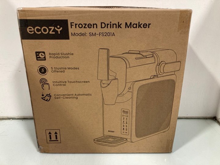 Lot 796  
            Marchington SR12 - Parcel Delivery Only 

                
ECOZY FROZEN DRINKS MAKER - MODEL SM-FS201A: LOCATION - H4