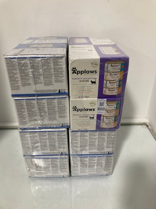 Lot 800  
            Marchington SR12 - Parcel Delivery Only 

                
QTY OF APPLAWS VARIETY SELECTION CAT FOOD - BBE 1/28: LOCATION - H5