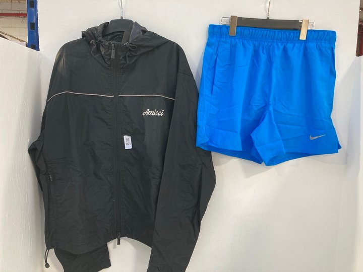 Lot 821  
            Marchington SR12 - Parcel Delivery Only 

                
AMICCI CARSON WINDBREAKER JACKET IN BLACK - UK M TO ALSO INCLUDE NIKE CHALLENGER ...
