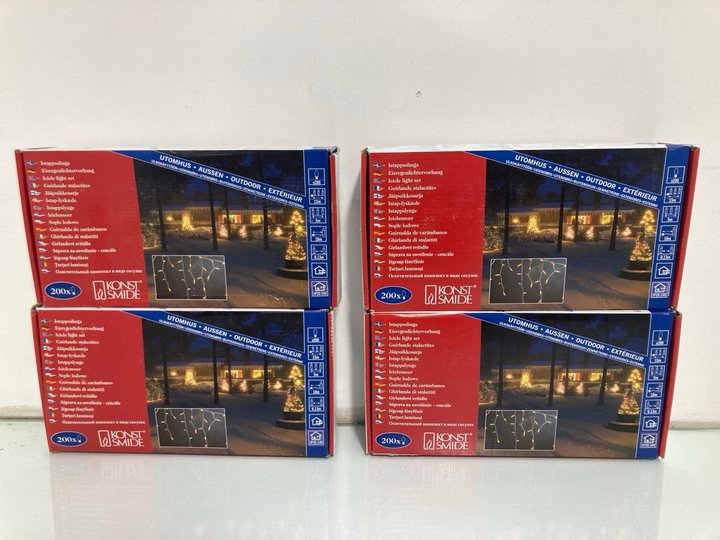 Lot 85  
            Marchington SR12 - Parcel Delivery Only 

                
4X 200 BULB CHRISTMAS HOUSE LIGHTS IN A WARM WHITE COMBINED RRP £120.00: LOCATION...