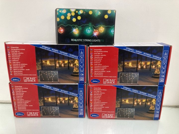 Lot 86  
            Marchington SR12 - Parcel Delivery Only 

                
4X 200 BULB CHRISTMAS HOUSE LIGHTS IN A WARM WHITE TO INCLUDE CHRISTMAS FAIRY STI...
