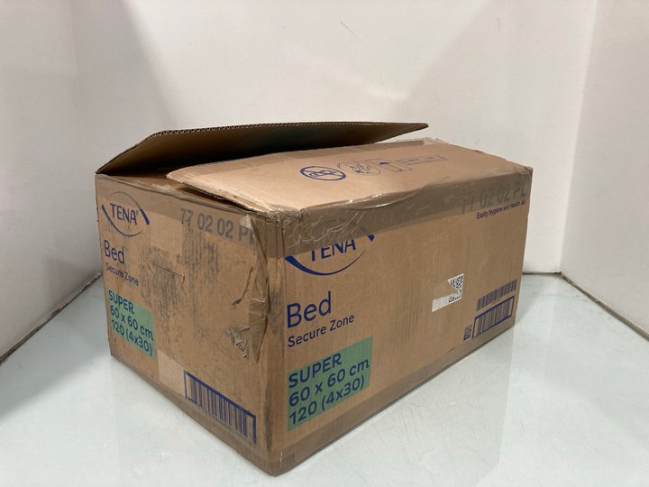 Lot 876  
            Marchington SR12 - Parcel Delivery Only 

                
BOX OF TENA BED SECURE ZONE INCONTINENCE PADS: LOCATION - H9