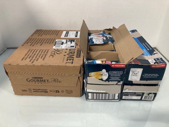 Lot 878  
            Marchington SR12 - Parcel Delivery Only 

                
2 X BOXES OF PURINA GOURMET PERLE FILLETS IN GRAVY CAT FOOD SACHETS - BBE 7/27: L...