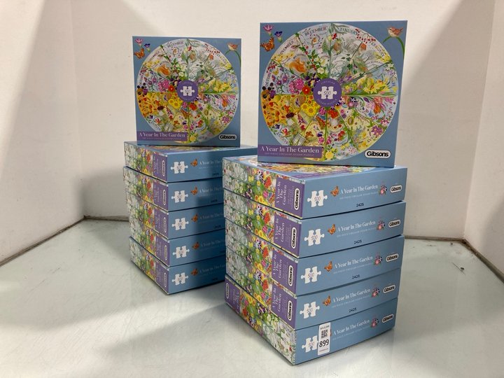Lot 899  
            Marchington SR12 - Parcel Delivery Only 

                
12 X GIBSONS A YEAR IN THE GARDEN 500 PIECE JIGSAWS: LOCATION - H11