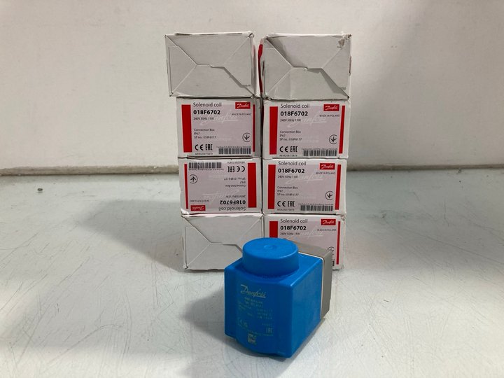 Lot 900  
            Marchington SR12 - Parcel Delivery Only 

                
8 X DANFOSS SOLENOID COILS - MODEL 018F6702: LOCATION - H11
