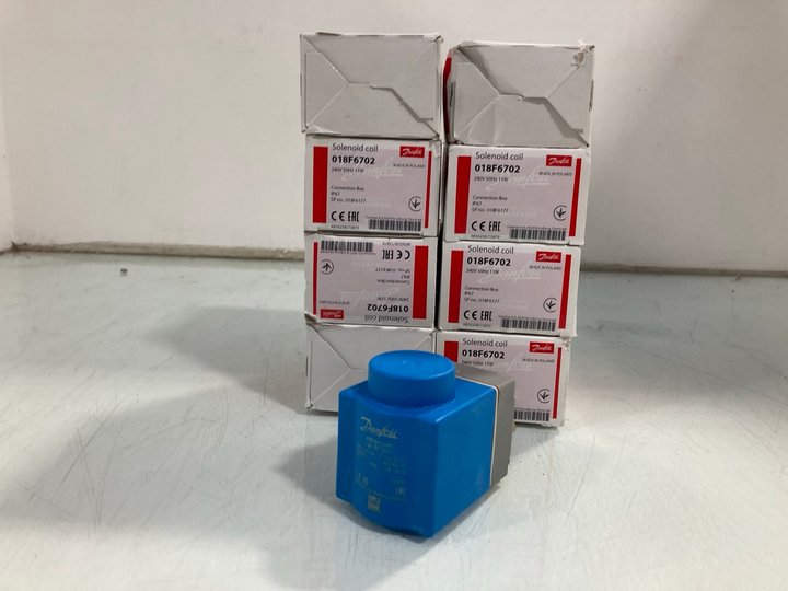 Lot 902  
            Marchington SR12 - Parcel Delivery Only 

                
8 X DANFOSS SOLENOID COILS - MODEL 018F6702: LOCATION - H11
